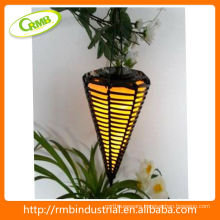 Solar lantern with PVC rattan